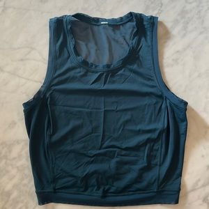 lululemon luxtreme cropped tank size 4 in teal